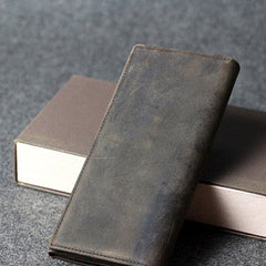 Handmade leather men clutch long wallet vintage clutch long wallet purse clutch