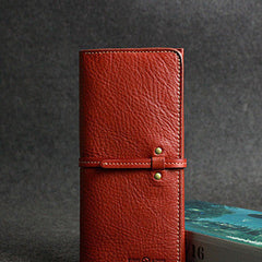 Leather men long wallet coffee brown black vintage phone clutch men purse clutch