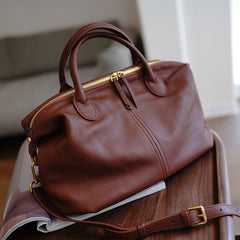 Classic Black Leather Large Work Shoulder Bag Women Large Work Handbag for Women