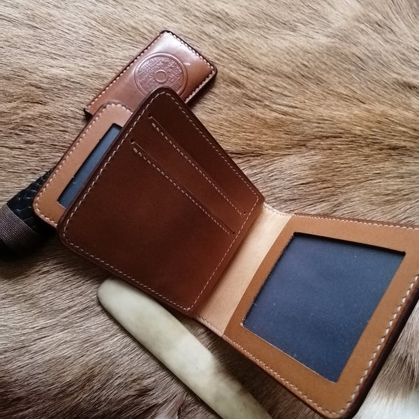 Horse Tooled Leather Wallet Card Wallet with ID Window Steed ID Holder Wallet Me WDPJ02801005