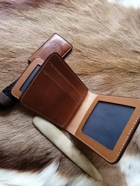 Loong Tooled Leather Wallet Card Wallet with ID Window Chinese Dragon ID Holder WDPJ02801008