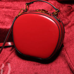 Genuine Leather round crossbodybag handbag shoulder bag for women leather bag