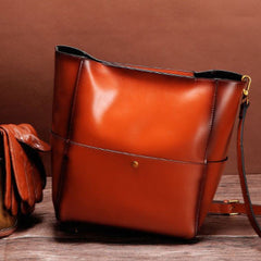 Genuine Leather tote shopper bucket bag shoulder bag for women