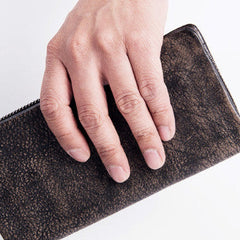 Cool Vintage mens leather long wallet vintage bifold long wallet for men