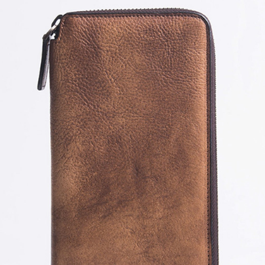 Cool Vintage Mens Leather long wallets zipper clutch wallet for men
