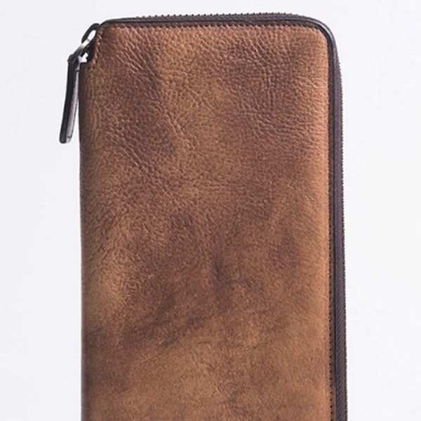 Cool Vintage Mens Leather long wallets zipper clutch wallet for men