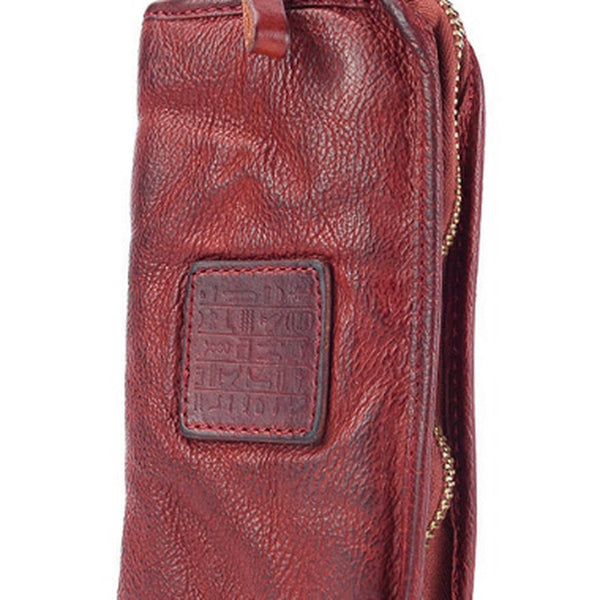 Handmade long wallet leather men phone zip clutch vintage wallet for men