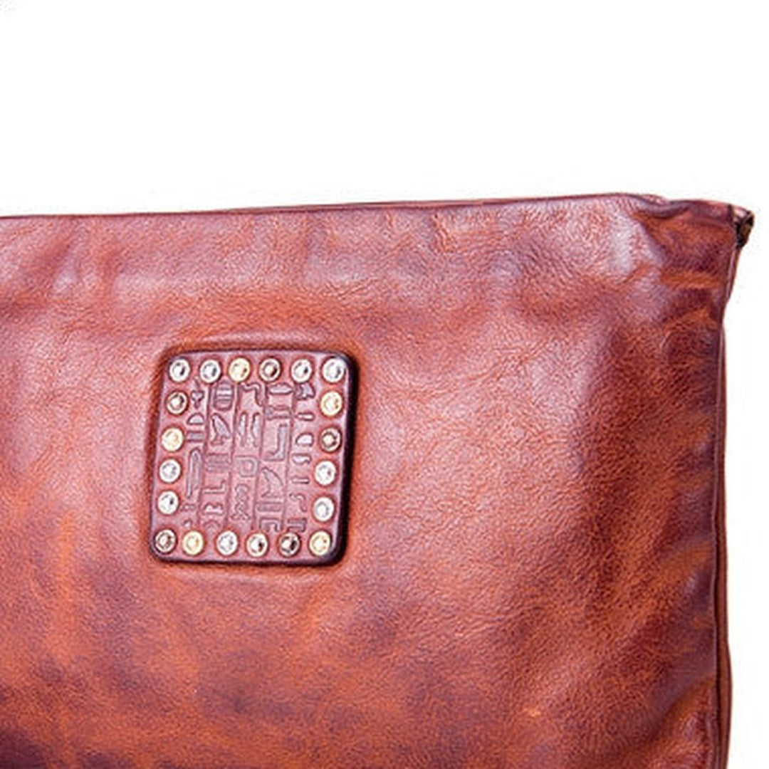 Handmade long wallet leather men phone zip clutch vintage wallet for men