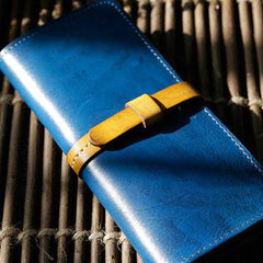 Handmade Womens leather bifold clutch Wallets long wallet clutch for women