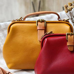 Handmade Leather doctor bag for women leather shoulder bag crossbody bag