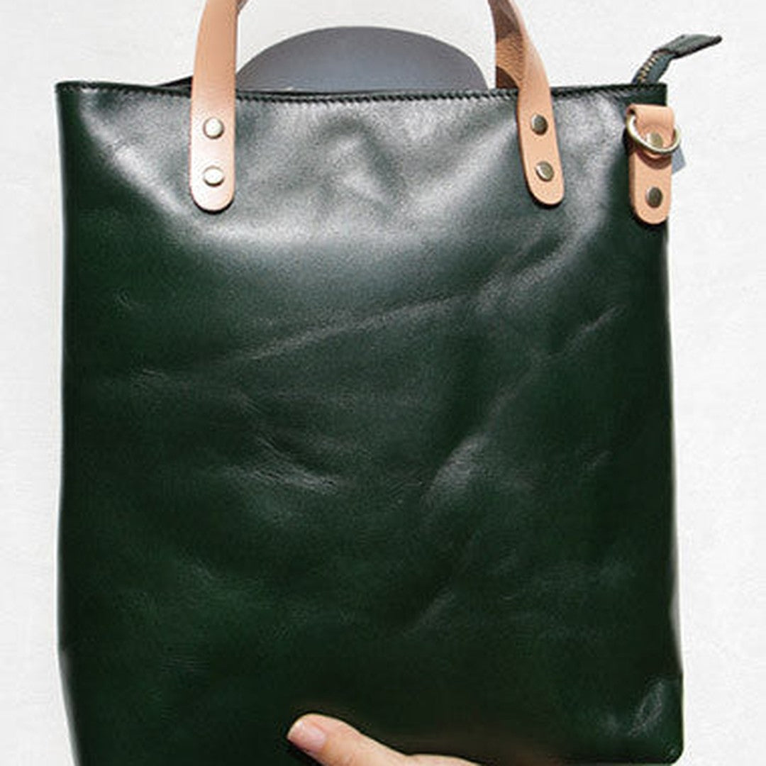 Handmade Leather tote bag shopper bag for women leather shoulder bag handbag