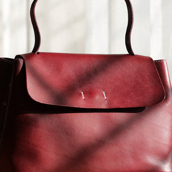 Handmade Leather tote bag shopper bag for women leather shoulder bag handbag