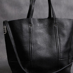 Handmade Leather black tote bag for women leather shoulder bag handbag