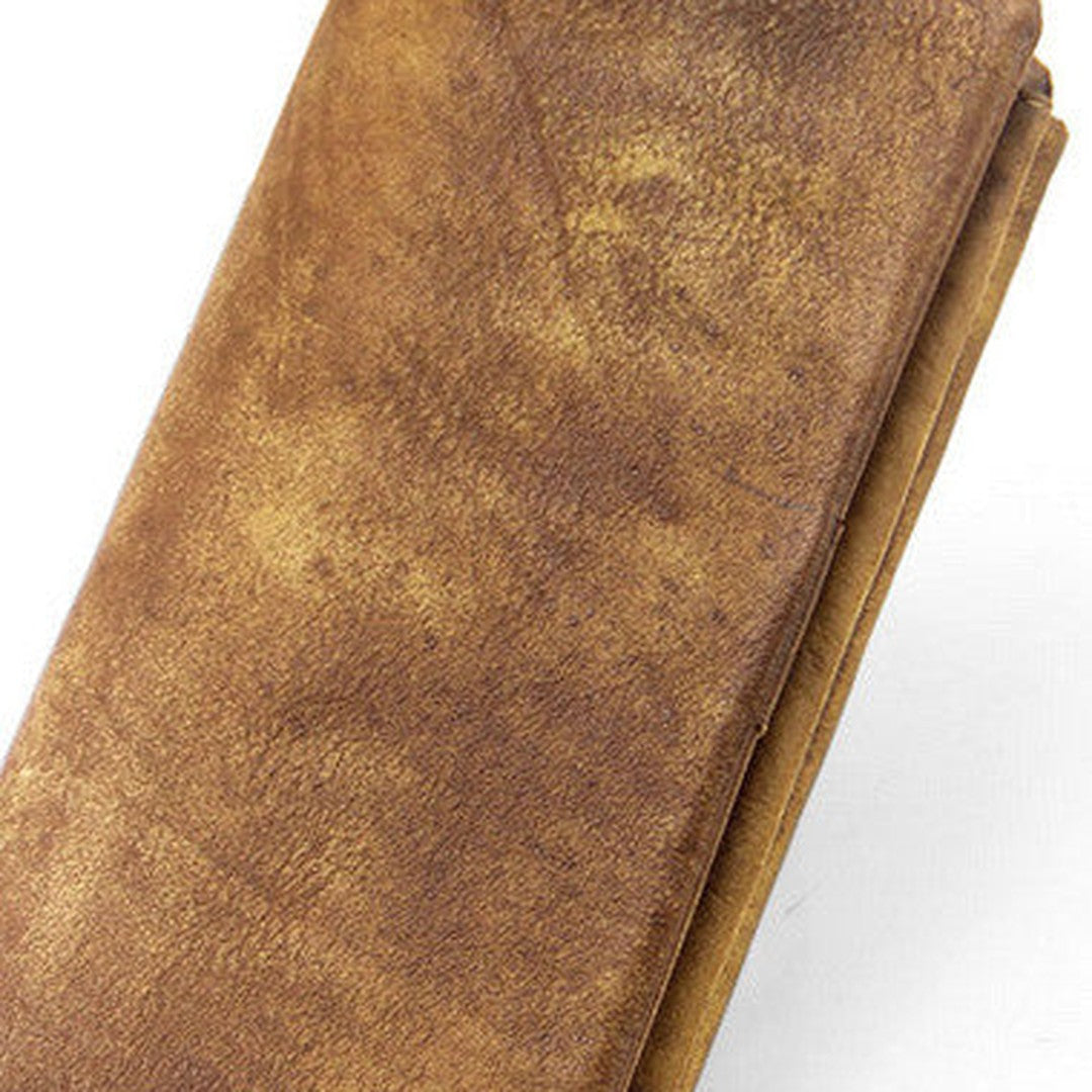 Handmade men long leather wallet men trifold vintage gray brown long wallet for him
