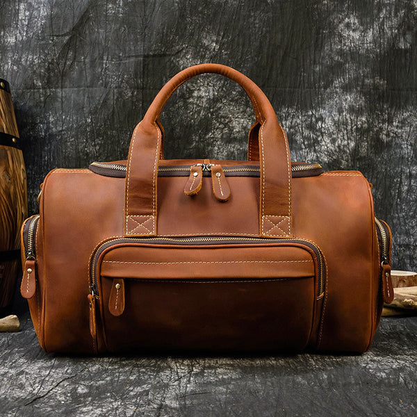 Large Leather Duffle Bag 
