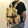 Army Green Canvas Travel Backpack for Men - Overall View