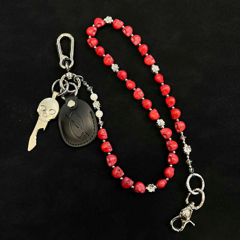 Red Skull Head Wallet Chain Skull Wallet Chains Red Skull Chain for Wallet