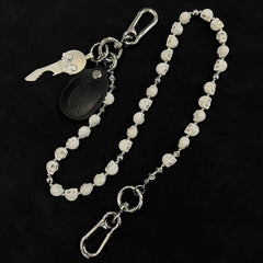White Skull Chain for Wallet White Skull Head Wallet Chain Skull Wallet Chains - iChainWallets