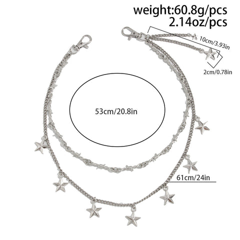 Double Wallet Chain Star Wallet Chain for Women - iChainWallets