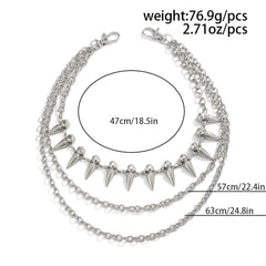 Rivets Pants Chain 