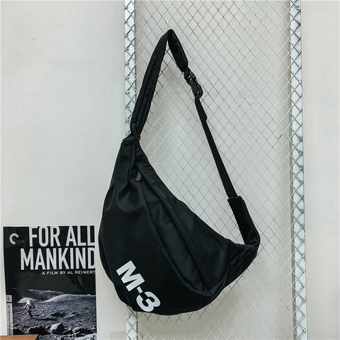 Nylon Black Large Sling Bag For Men