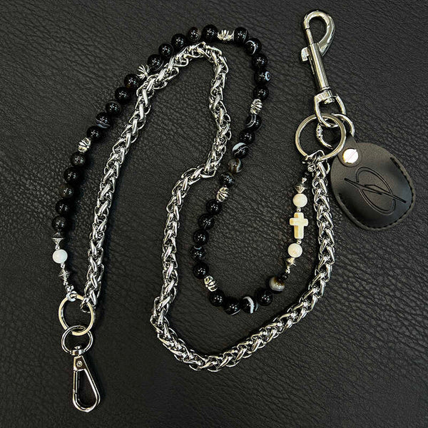 Ball Pants Chain Black Ball Wallet Chain - Back View
