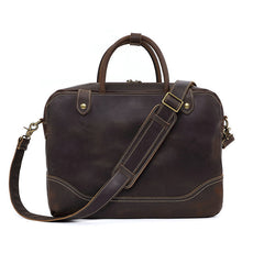 Dark Brown Briefcase 15 inch Laptop Shoulder Bag - iwalletsmen