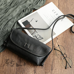 Cute Black Leather Small Crossbody bag for Women Leather Small Shoulder Bag for Women