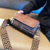 Denim Shoulder Bag Embroidery Jean Bag Bohemian Style Black Gray Denim Small Crossbody Bag - Feltify
