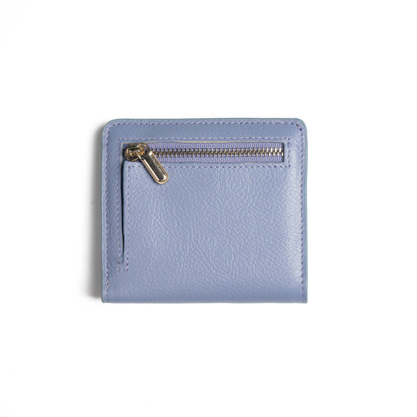 Women's Small Wallet Women's Billfold Red Leather - Stitching Detail