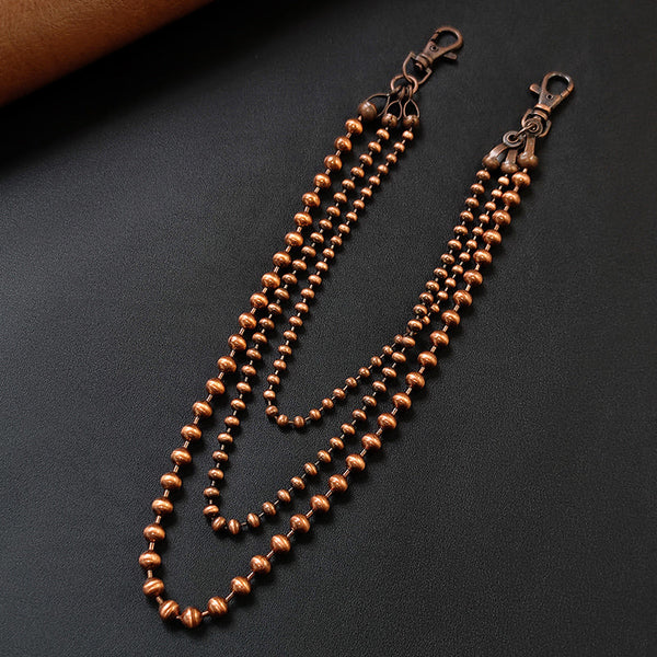 Beaded Wallet Chain Ball Wallet Chain Triple - Back View