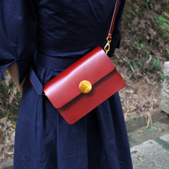 Womens Tan Leather Small Crossbody Bag Handmade Satchel Shoulder Bag for Ladies