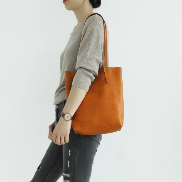 Black Womens Leather Small Tote Purse Womens - Side View