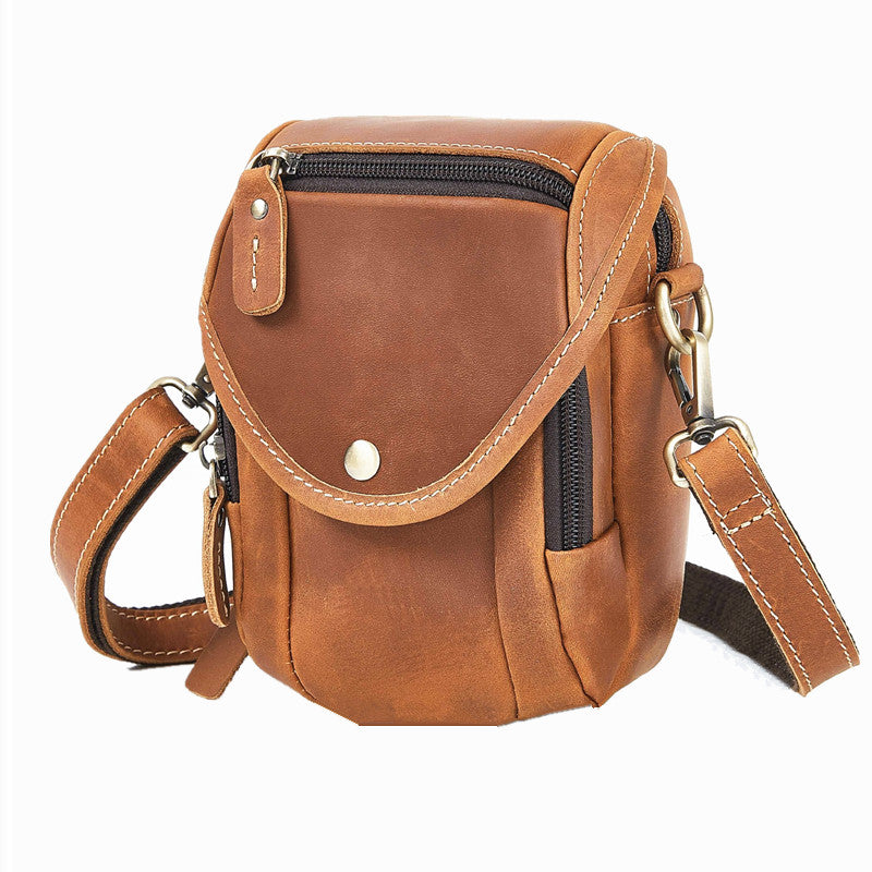 Leather Phone Belt Pouch Brown Mens Belt Pouch Leather Belt Phone Pouch - iwalletsmen