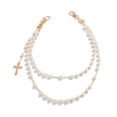 Gold Beaded Wallet Chain for Women 