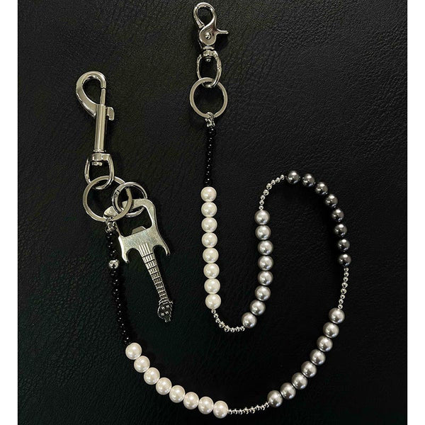 White&Black Ball Pants Chain Ball Wallet Chain - Back View