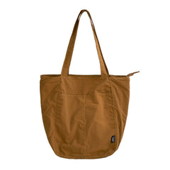 Womens Dark Khaki Large Nylon Tote Bag Nylon Tote Bags With Zipper Ladies Nylon Tote Bags - EverHandmade