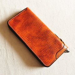 mens chain wallet​ Leather Biker Wallet Leather Biker Chain Wallet Mens Vintage Biker Long Zip Wallet for Men