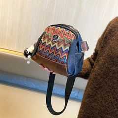 Boho Canvas Small Shell Shoulder Bag Embroidery Canvas Small Boho Crossbody Bag - Feltify
