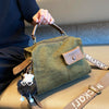 Canvas Convertible Crossbody Bag Handbag With outside Pocket Green Canvas Convertible Backpack Shoulder Bag - Feltify