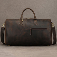 Large Leather Weekender Bag for Men Vintage Leather Weekend Bag for Men - iwalletsmen