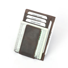 Leather Mens Wallet Cool Slim Front Pocket Wallet Money Clip for Men