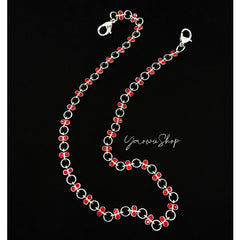 Red Wallet Chain for Women Gem Womens Wallet Chain - iChainWallets