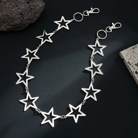 Mens Stars Biker Wallet Chain - iChainWallets