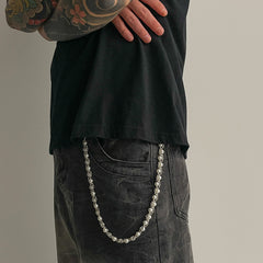 Ball Wallet Chain Mens Beaded Wallet Chain - iChainWallets