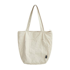 Womens White Large Nylon Tote Bag Nylon Tote Bags With Zipper Ladies Nylon Tote Bags - EverHandmade