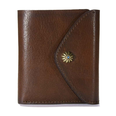 Vintage Genuine Leather Mens Billfold Brown Leather Wallet Front Pocket Wallet for Men