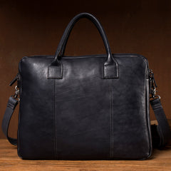 Vintage Leather Mens Brown Briefcase Work Bag Laptop Bag Handbag Business Bag for Men