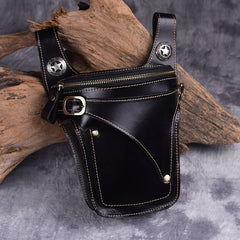 Cool Black Men's Motorcycle Belt Pouch Belt Bag