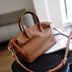 Classic Black Leather Small Work Handbag Women Large Work Shoulder Bag for Women